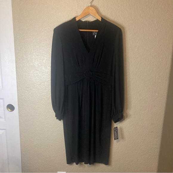 Alex Evenings Dresses & Skirts - Alex Evenings Womens 10 Black Long Sleeve Gown Maxi Dress Formal Wedding $129